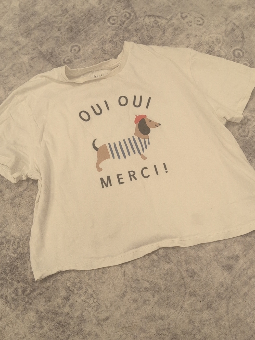 Franki Francesca's Collections White Tee with Dachshund Graphic